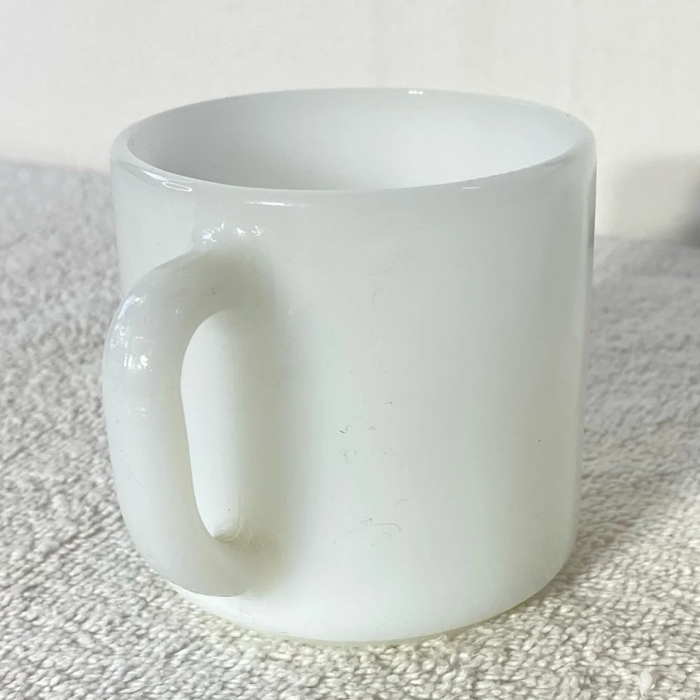 Vintage Royal Canadian Air Cadets White Milk Glass Mug Coffee Cup - Picture 7 of 12